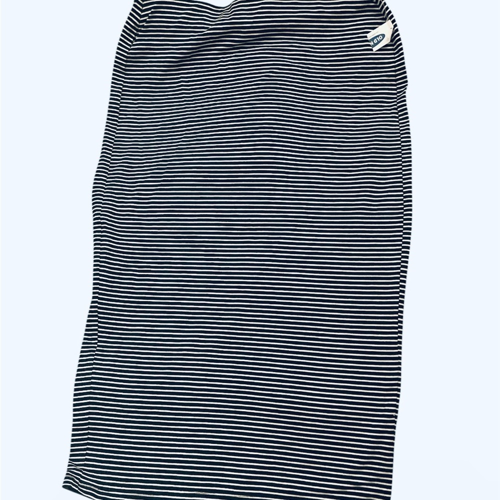 Classic Black and White Striped Skirt